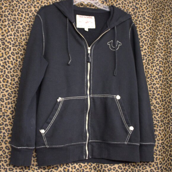 Pre-Loved True Religion Hoodie | Medium | Black - Picture 2 of 4